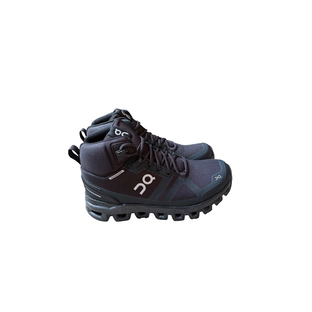 On Running Cloudrock Waterproof Hiking Boots Black 23.99851 Womens 5 NWT